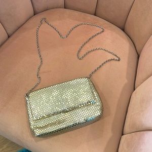 Jessica McClintock gold chainmail purse